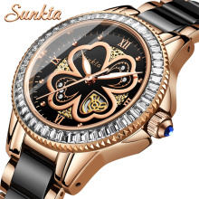 SUNKTA 6601New Rose Gold Watch Women Quartz Watches Ladies Top Brand Luxury Female Wrist Watch Girl Clock Wife gift Montre Femme